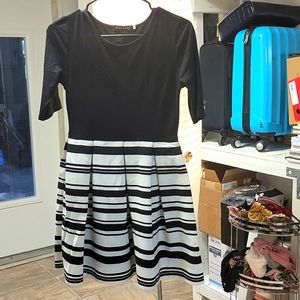 Flare Striped Dress Size M